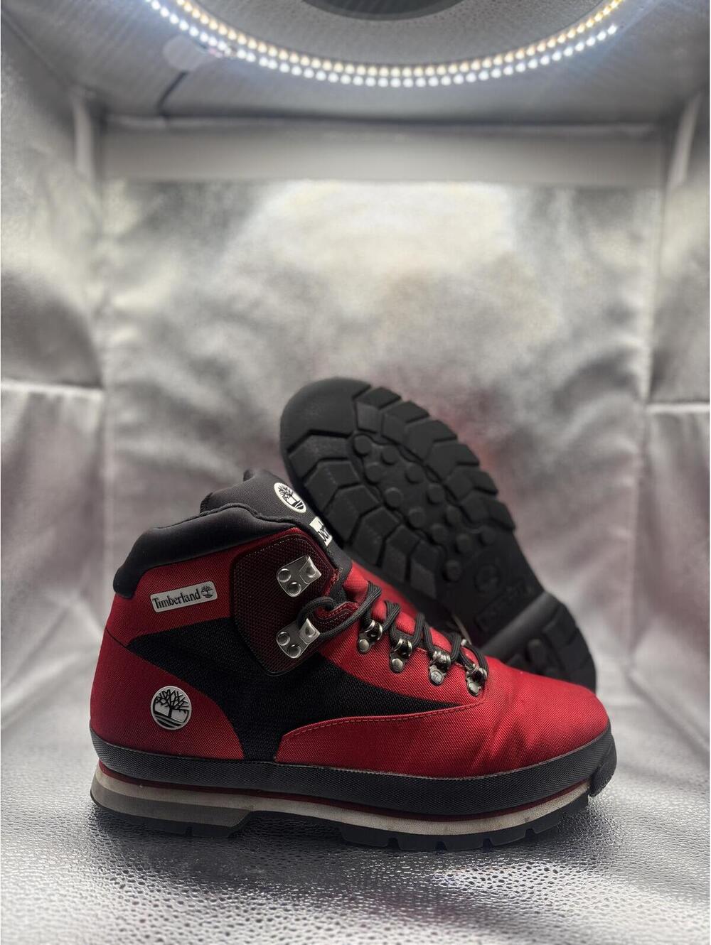 Timberland euro hiker mid jacquard red